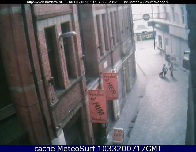 webcam Mathew Street Liverpool North West