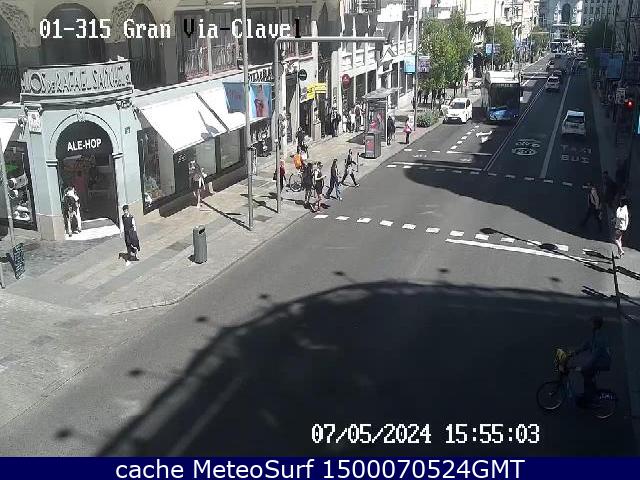 webcam Gran Via Clavel Ciudad de Madrid