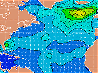 Predicción Prevision de olas en el Norte del Atlántico