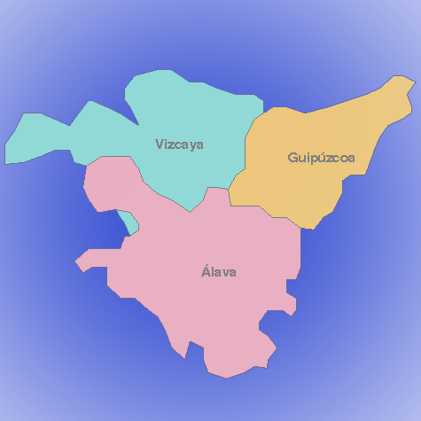 Baskische Land karte