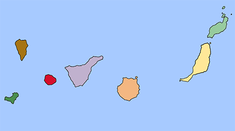 Canary Islands map