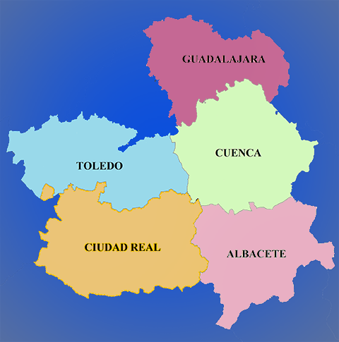 Castilla La Mancha map