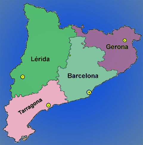 Catalogna mappa