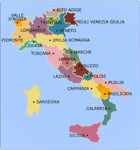 Italie carte