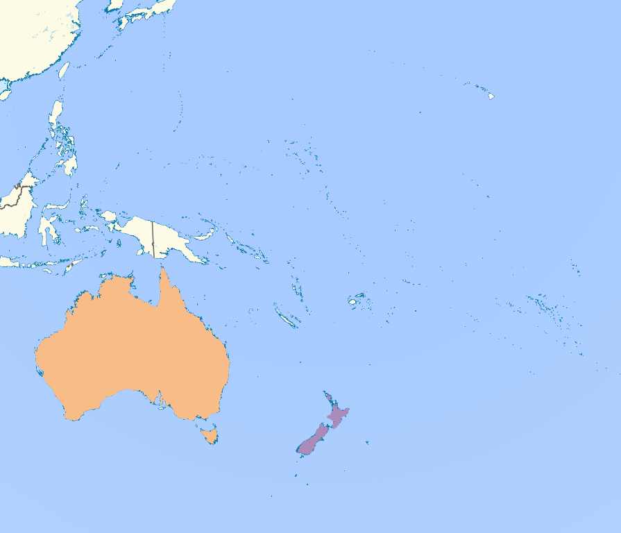Oceania mapa